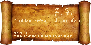 Prettenhoffer Hóvirág névjegykártya